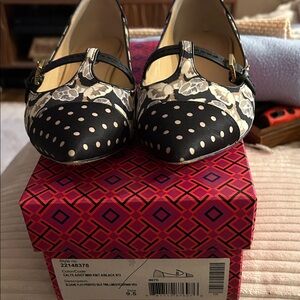 Black Tory Burch Floral Women's Shoes